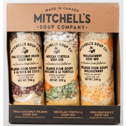 Thai Coconut Prawn/Mexican Tortilla/Mulligatawny Tri - Mitchells Soup Co.