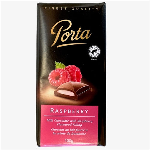 Raspberry Filled Chocolate Bar (100g) - Porta