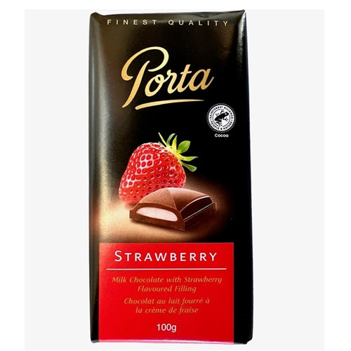 Strawberry Filled Chocolate Bar (100g) - Porta