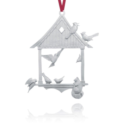 At the Feeder 2001 Ornament - Amos Pewter