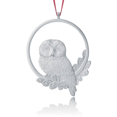 Owl 2013 Ornament - Amos Pewter