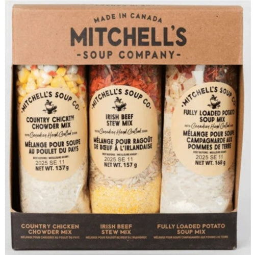 Chicken Chowder/Irish Beef Stew/ Fully Loaded Potato Soup Tri - Mitchells Soup Co.