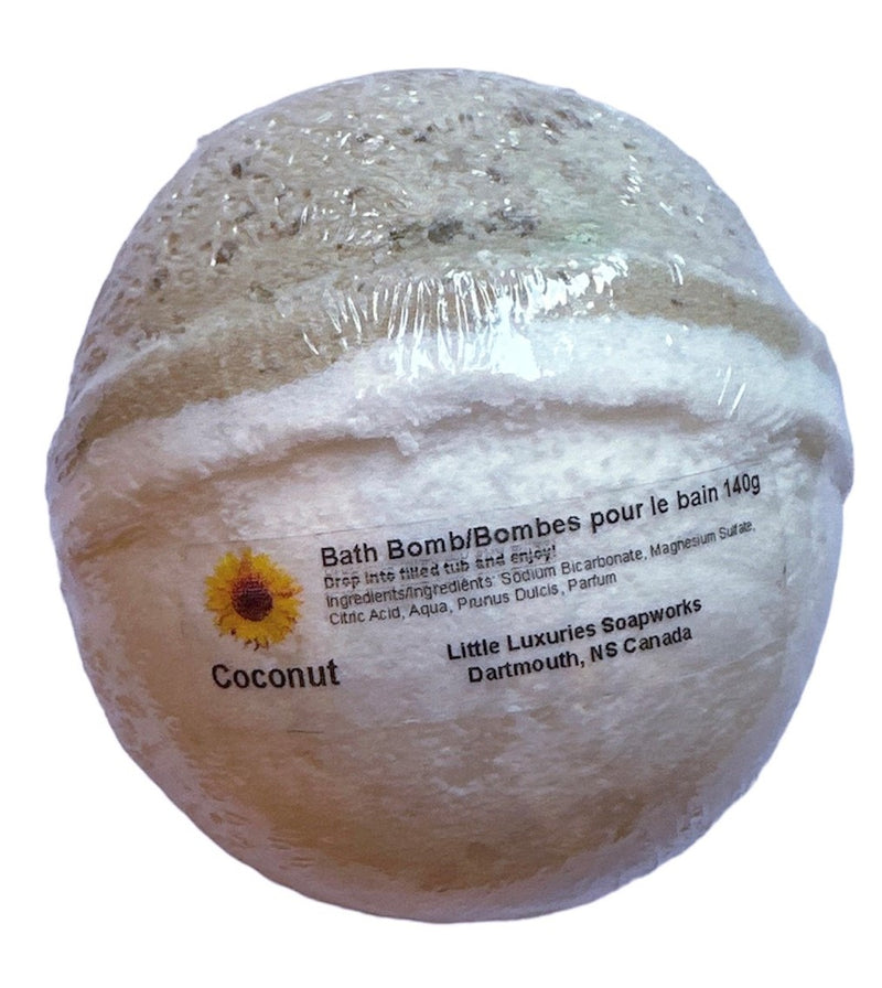 Coconut Bath Bomb - Little Luxuries Soapworks