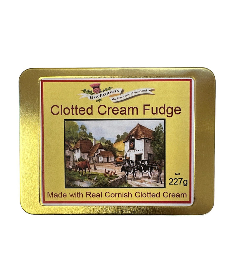 Clotted Cream Fudge Gift Tin (227g) - The Chocolate River Candy Company