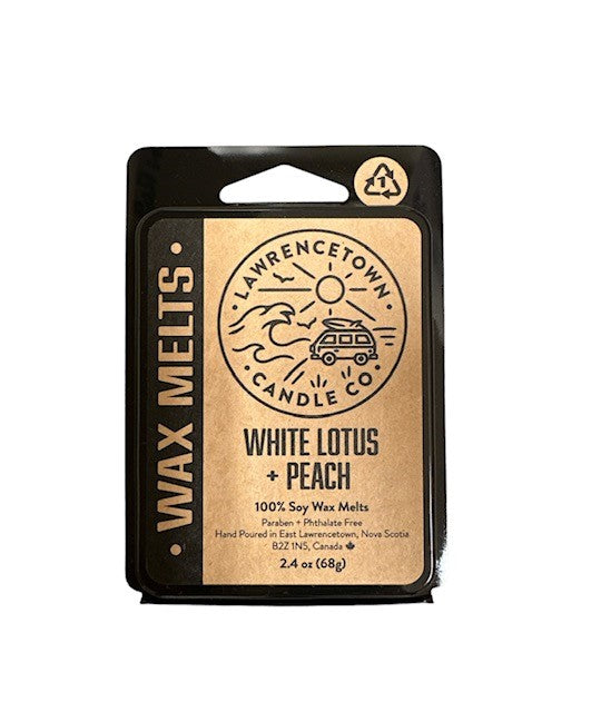 White Lotus + Peach Wax Melts - Lawrencetown Candle Co.