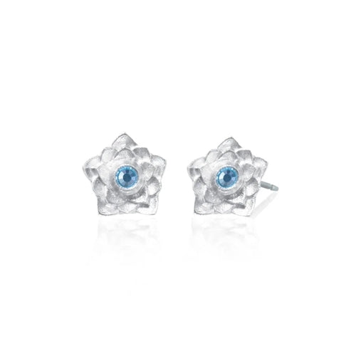 Lotus Post Earrings - Amos Pewter