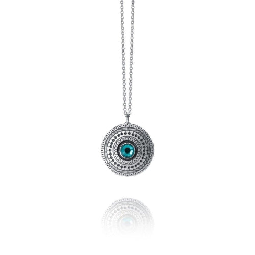 Radiance Teal Necklace Pendant 18 - Amos Pewter