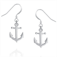 Anchor Drop Earrings - Amos Pewter