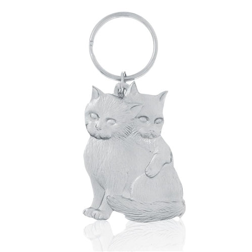 Cats Key Ring - Amos Pewter