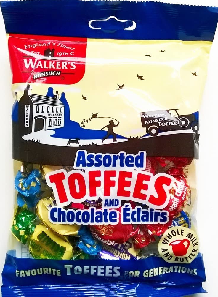 Assorted Toffees and Chocolate Eclairs (150g Bag) - Walker&