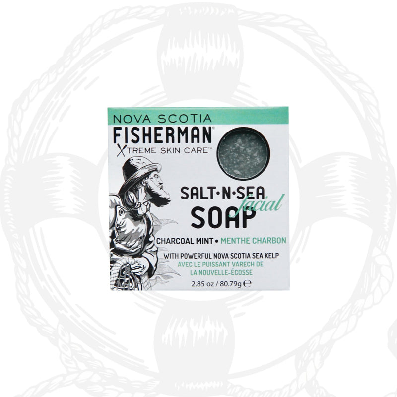 Nova Scotia Fisherman Salt-N-Sea Facial Soap - Charcoal Mint