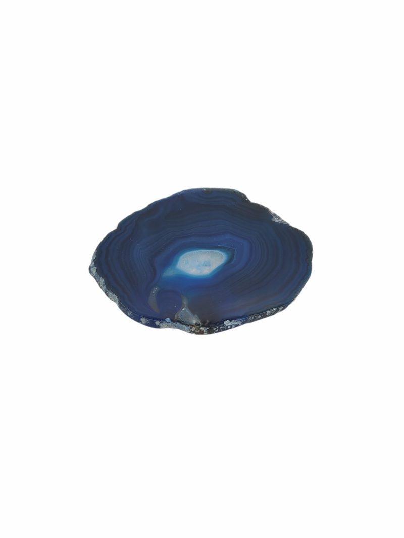 Blue Agate - Thin Rock Slice (6 - 8cm)