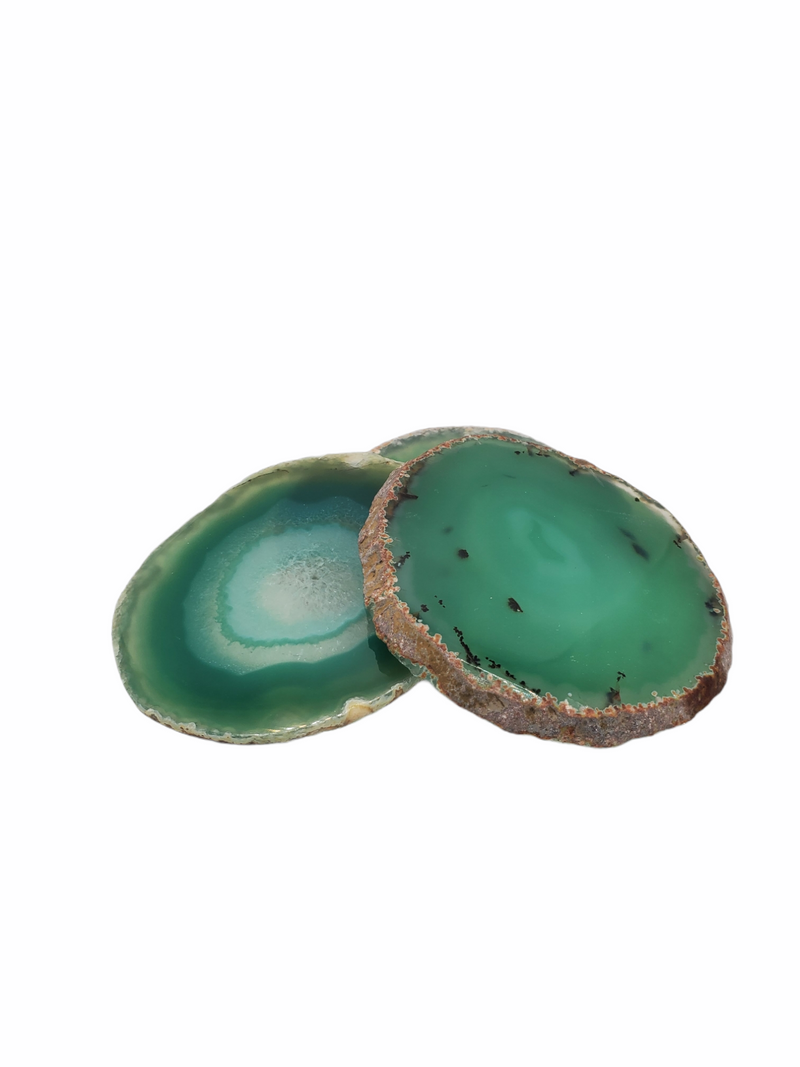 Green Agate - Thin Rock Slice (6 - 8cm)