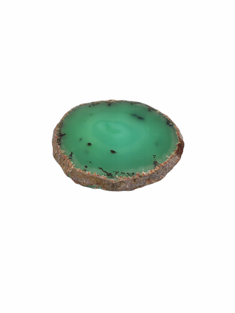 Green Agate - Thin Rock Slice (6 - 8cm)