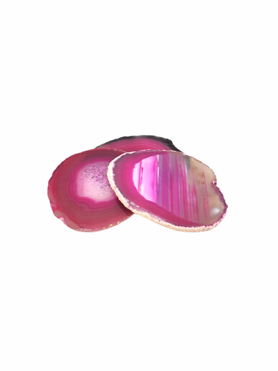Pink Agate - Thin Rock Slice (6 - 8cm)