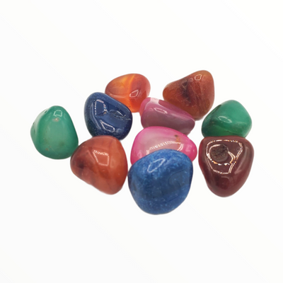 Brazil Agate Coloured - Tumbled Rocks (10 Pack)