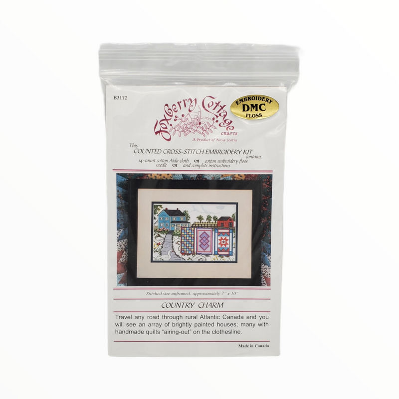 Country Charm Cross Stitch Embroidery Kit - Foxberry Cottage