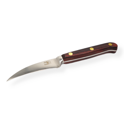3" Forged Curved Paring Knife - Grohmann Natural Rosewood