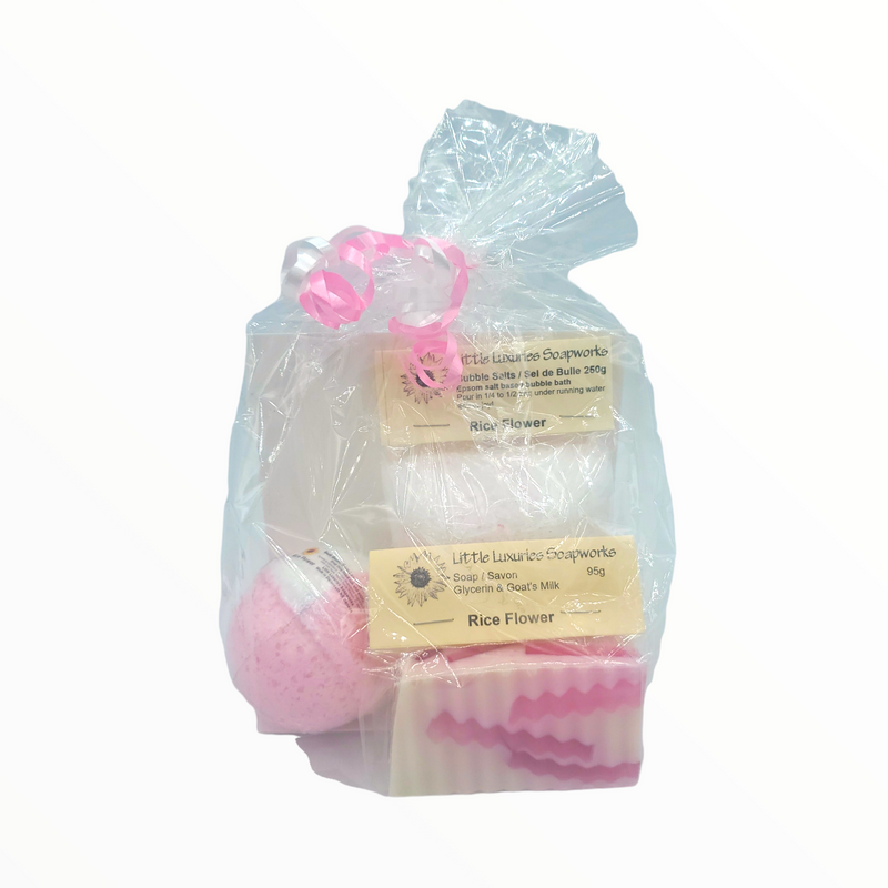 Rice Flower Gift Bag - Little Luxuries Soapworks