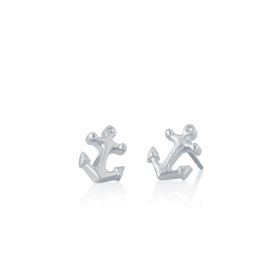 Anchor Post Earrings - Amos Pewter