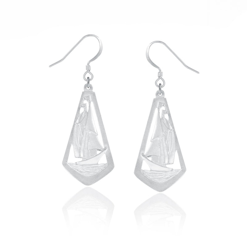 Bluenose Drop Earrings - Amos Pewter