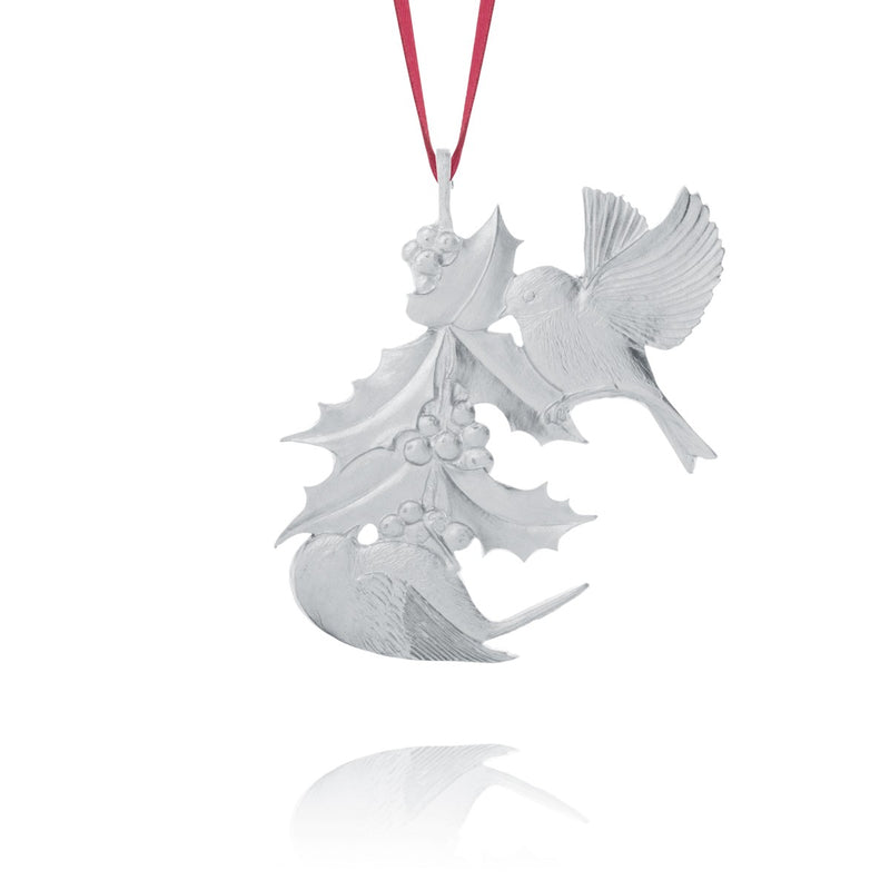 Chickadees 1989 Ornament - Amos Pewter