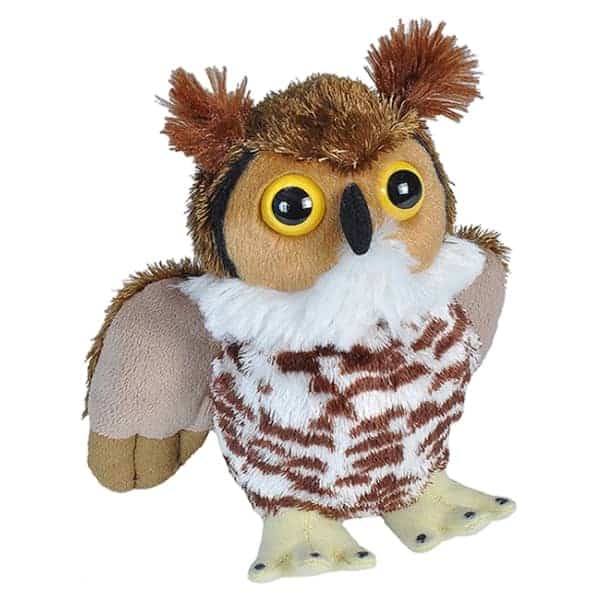 PocketKins 5-inch Great Horned Owl  - Wild Republic
