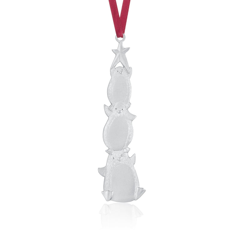 Playful Penguin 2010 Ornament - Amos Pewter