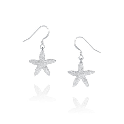 Starfish Drop Earrings - Amos Pewter