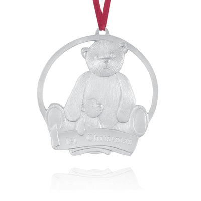 Teddy Bear Ornament - Amos Pewter