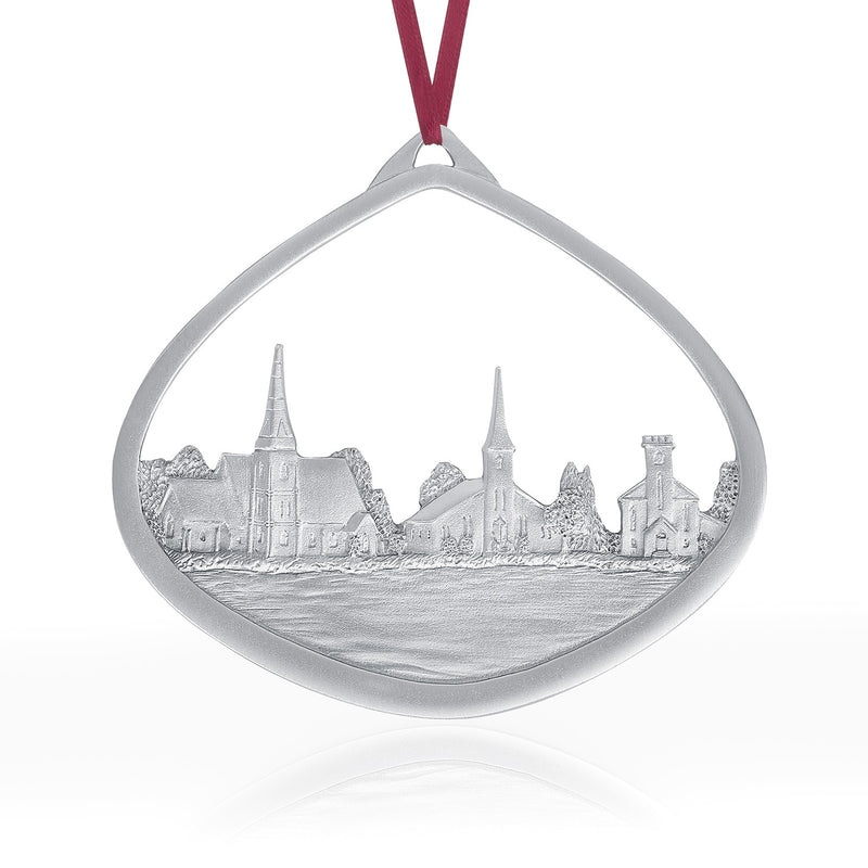 Three Churches Ornament - Amos Pewter