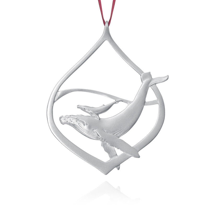 Humpback Whales 2019 Ornament - Amos Pewter